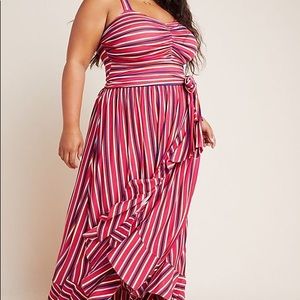 NWT- Anthropologie Gabriela Ruffled Maxi Dress